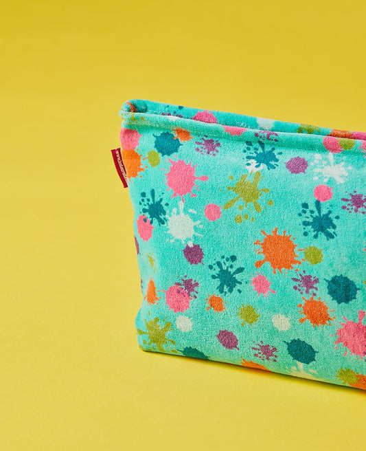 Wash Bag Velvet - Taches light green