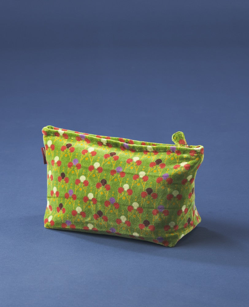 Wash Bag Velvet - Tara new green