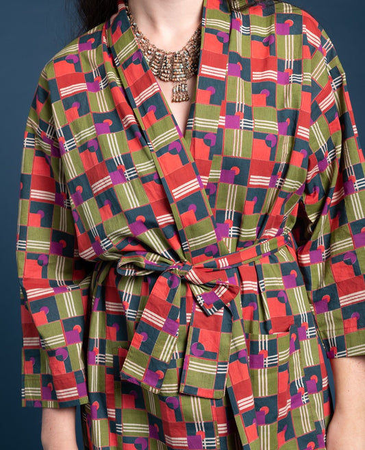 Long Kimono - Aberdeen red brick