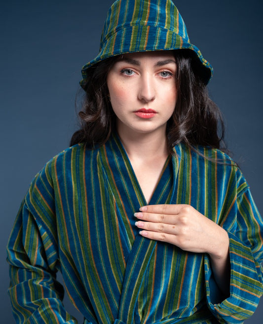 Long Kimono Velvet - Margate dk. bayou atlantic