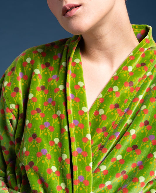 Long Kimono Velvet - Tara new green