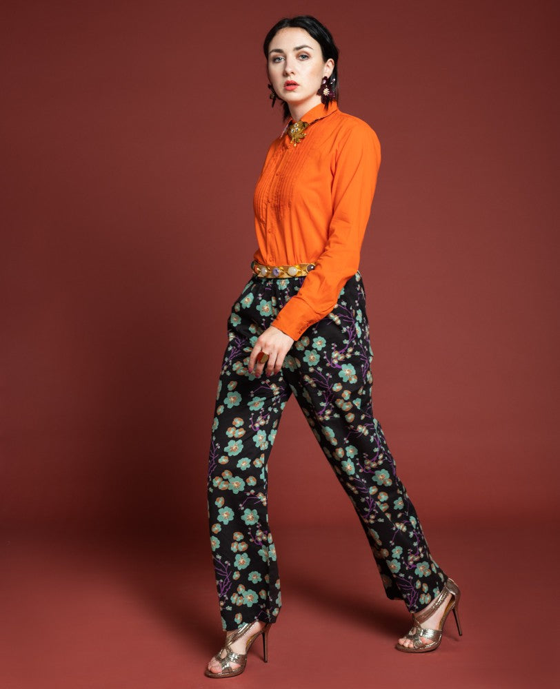 Pant (size 2) - Blossom black