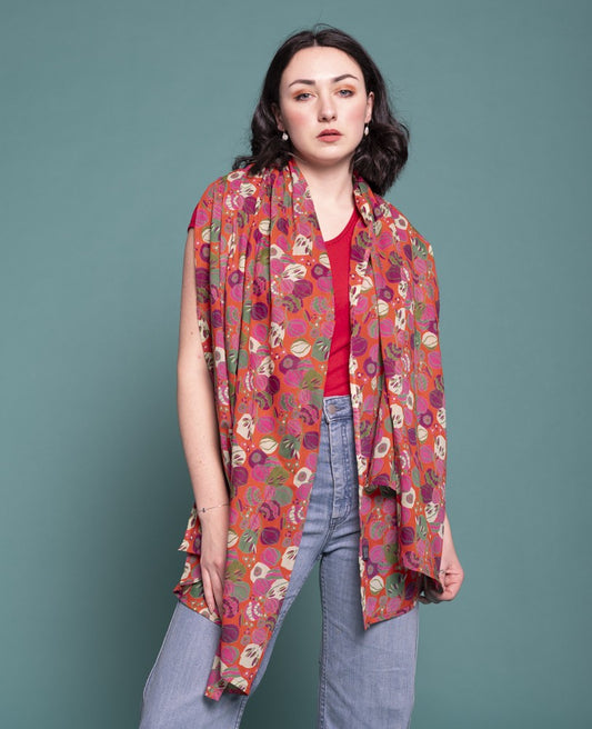 Stole - Bloom orange