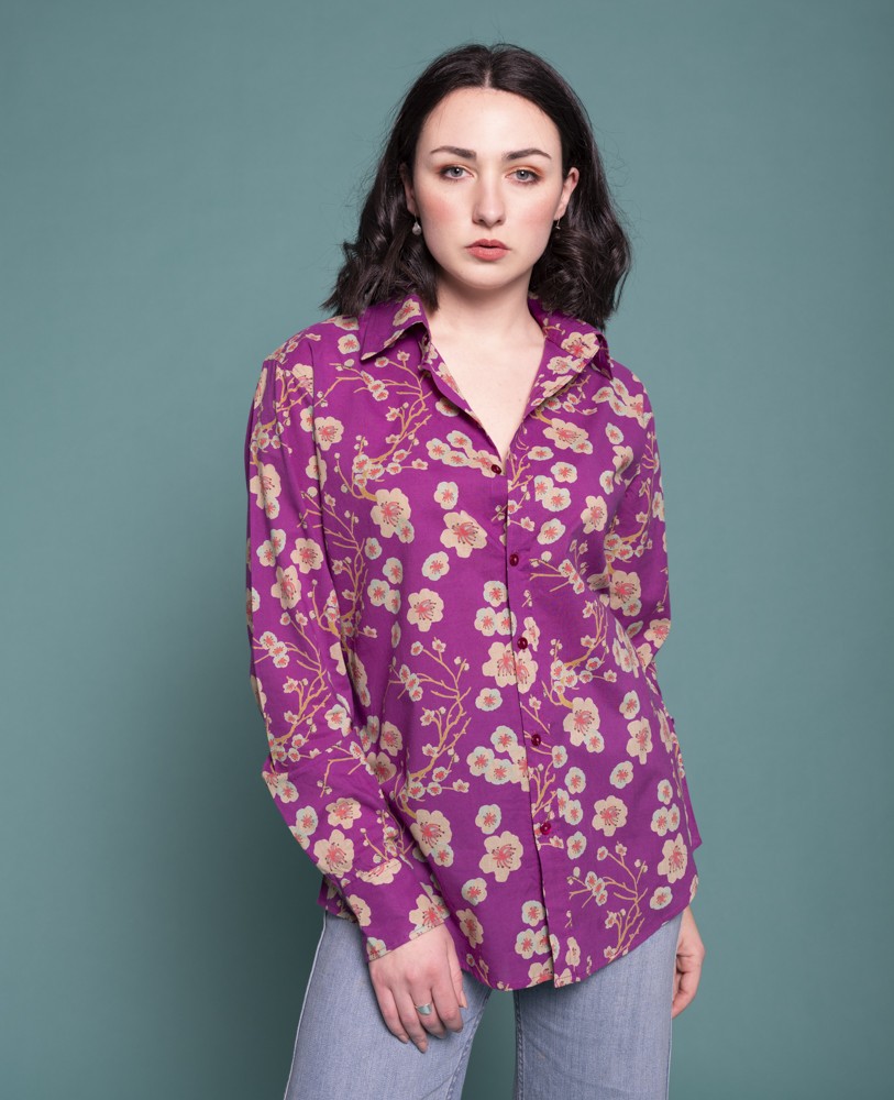 Shirt (size XL) - Blossom fig