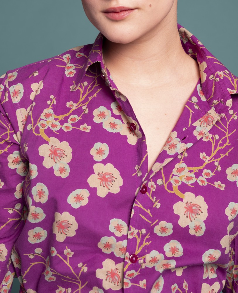 Shirt (size XL) - Blossom fig