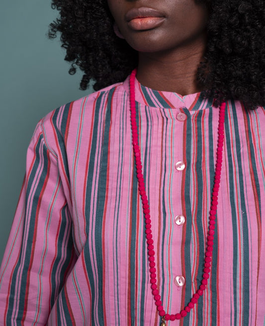 Robe tunique longue (taille 1) - Margate pink