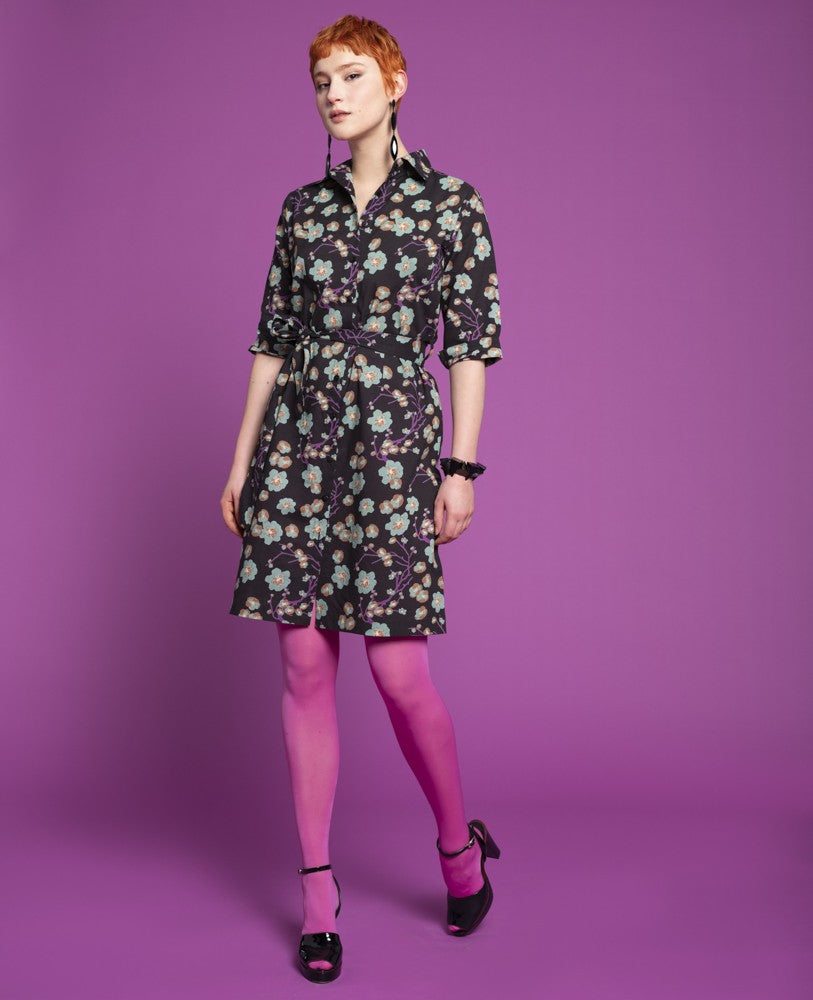 Short Shirt Dress (size 1) - Blossom black