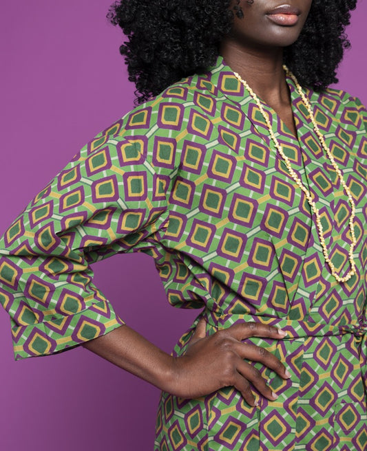 Long Kimono - Famara green