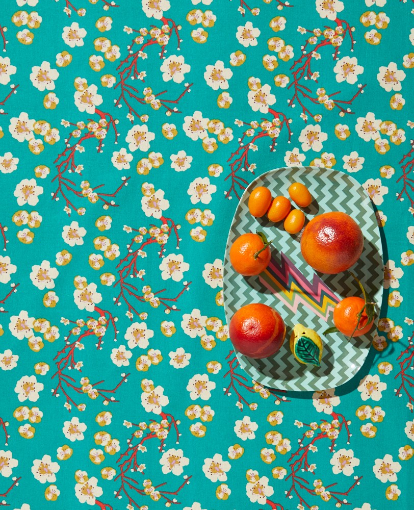 Tablecloth (L) - Blossom blue
