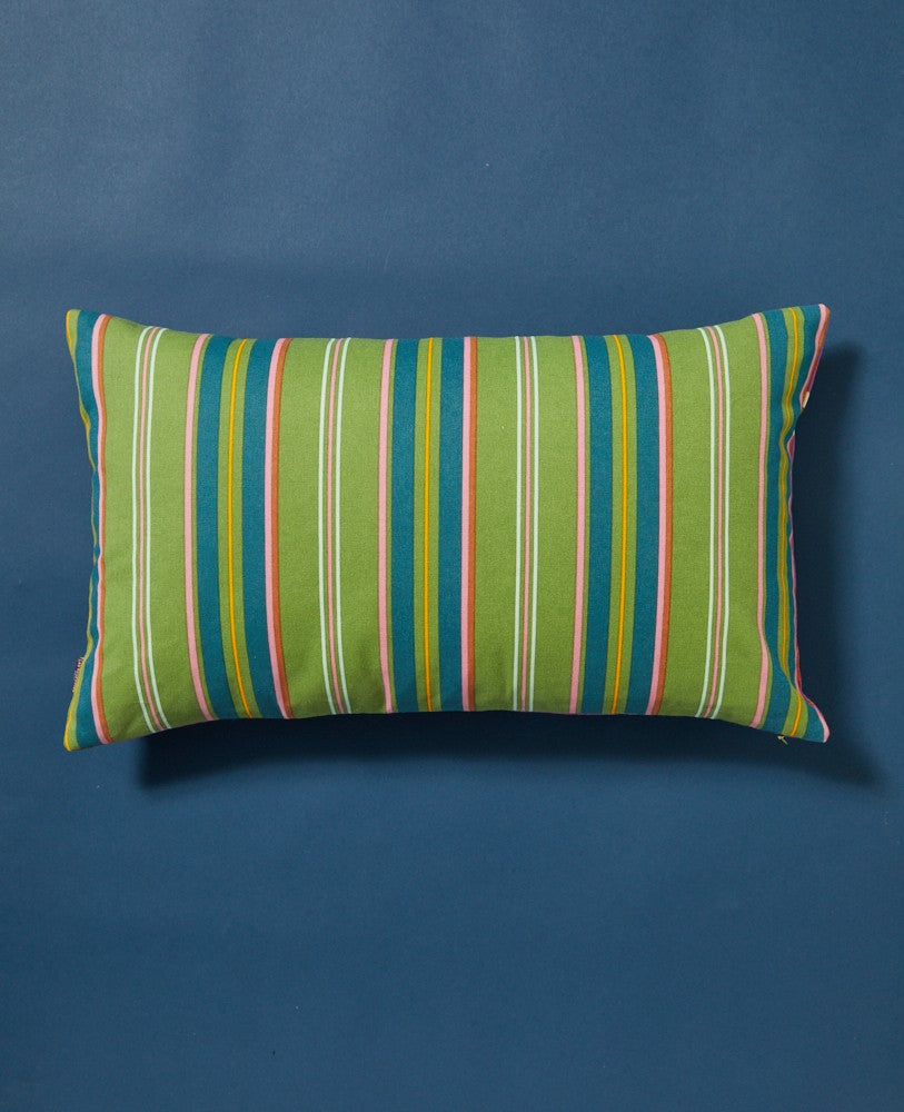 Rectangular Cushion - Margate green / blossom purple