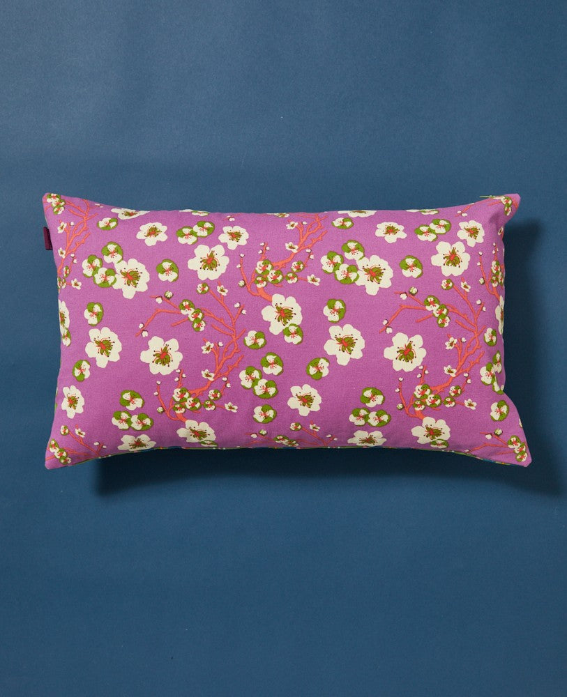 Rectangular Cushion - Margate green / blossom purple