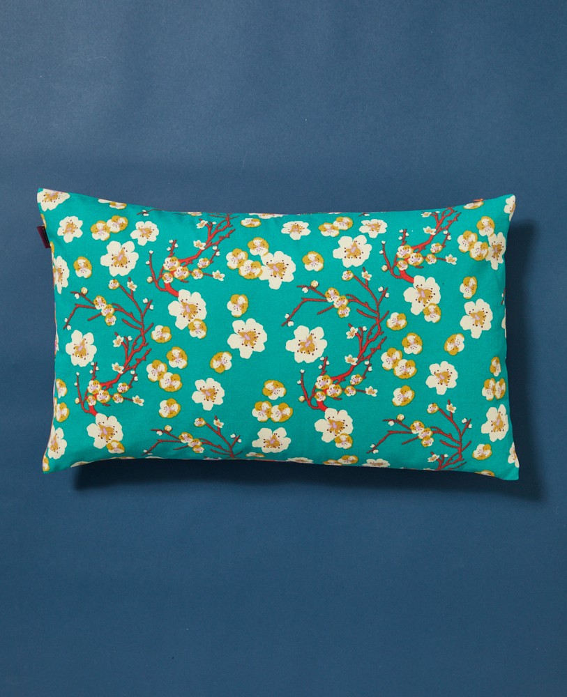 Rectangular Cushion - Bloom orange/blossom blue