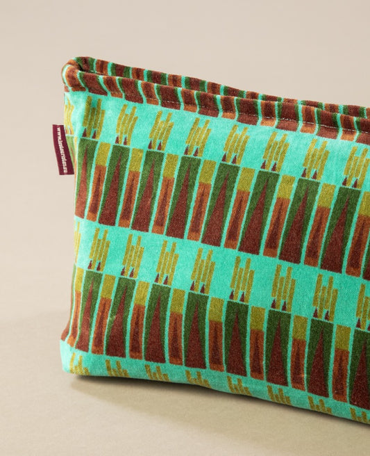 Wash Bag Velvet - Vienna biscay green