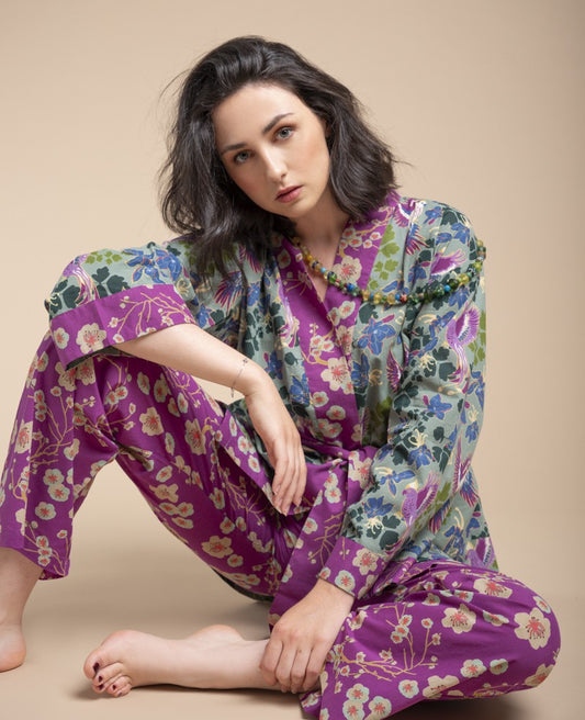 Short Kimono - Ancolie new green