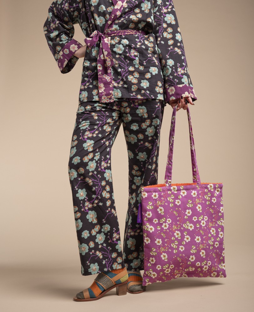 Totebag - Blossom violet
