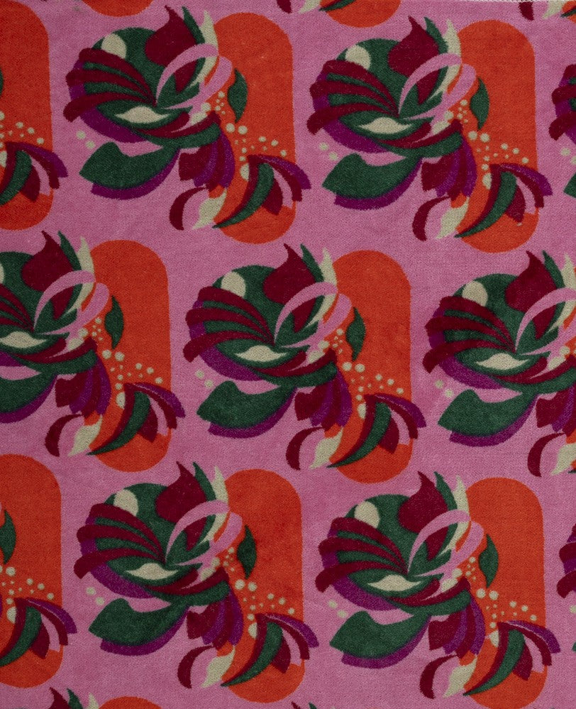 Rectangular Cushion Velvet - Split pink orange