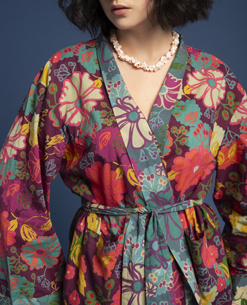 Short Kimono - Cosmos fig