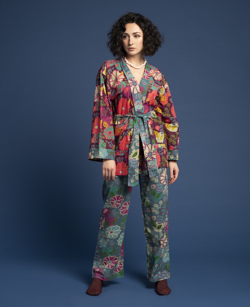 Short Kimono - Cosmos fig