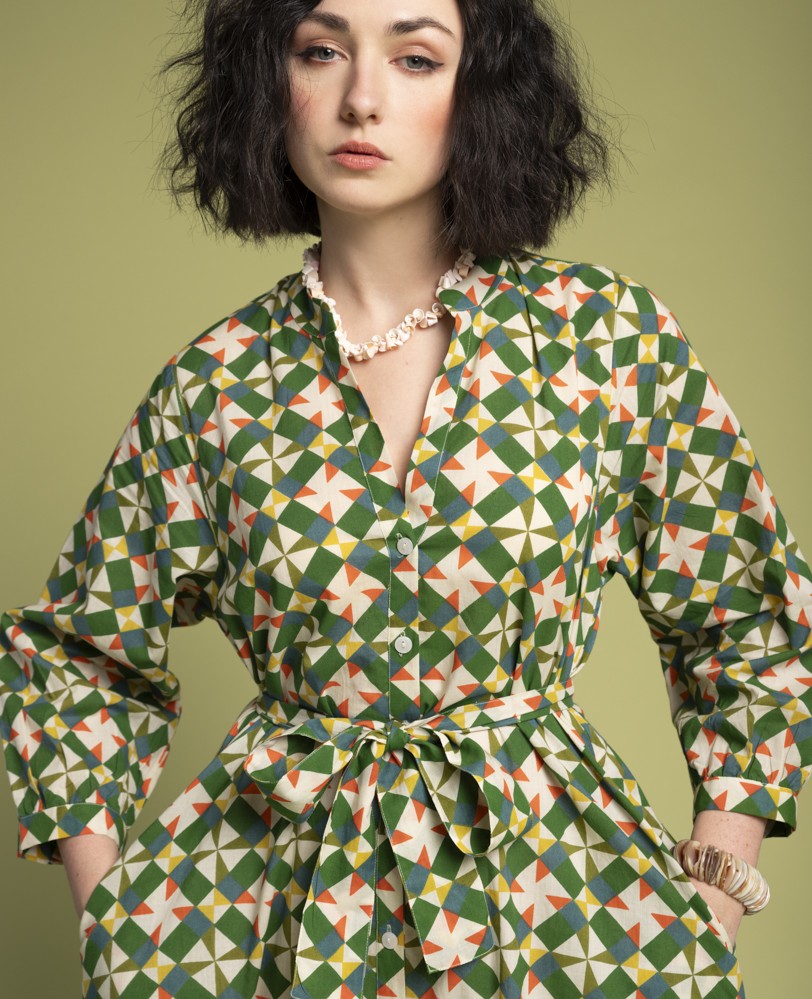Long Dress - Mosaic absynthe