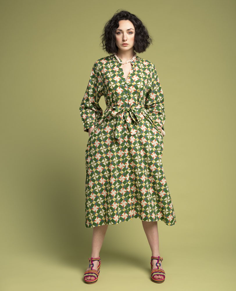 Long Dress - Mosaic absynthe