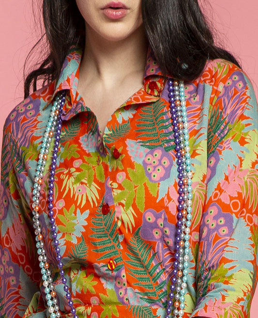 Short Shirt Dress (size 2) - Fern orange