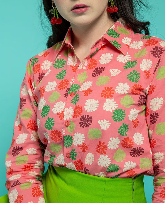 Shirt (size S) - Burmese coral