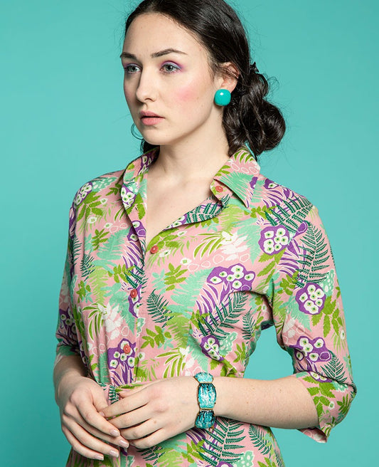 Long Shirt Dress (size 2) - Fern pink