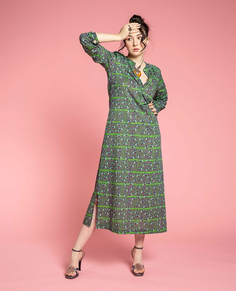Dress - Bato vibrant green