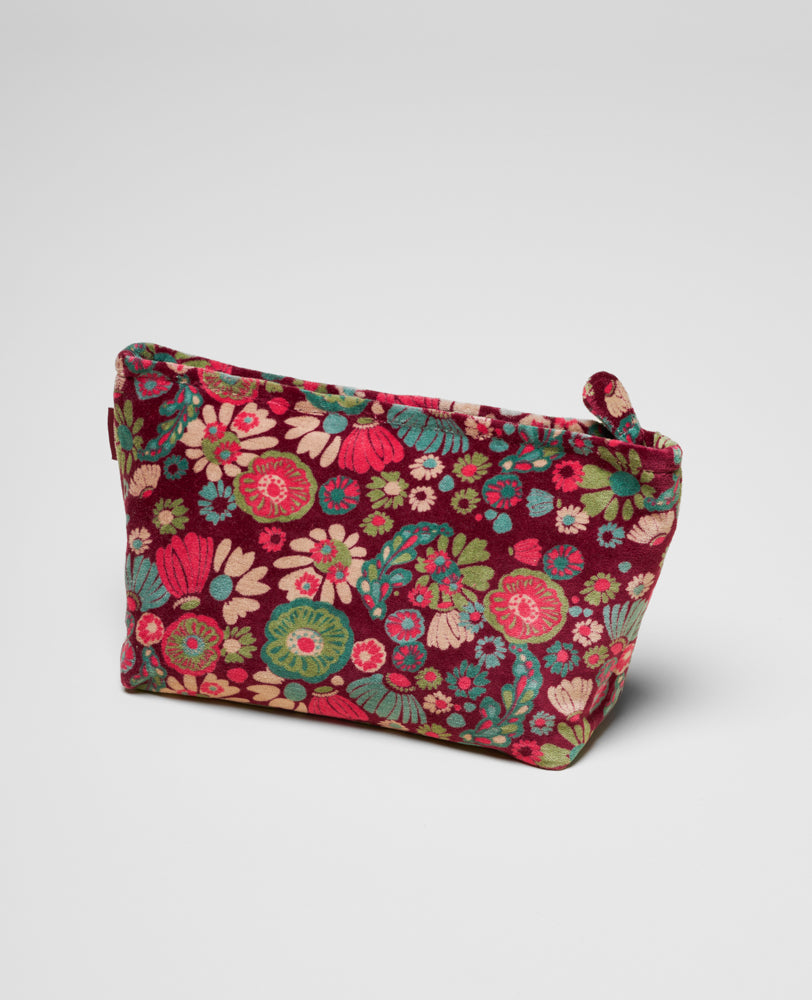 Wash Bag Velvet - Molly burgundy