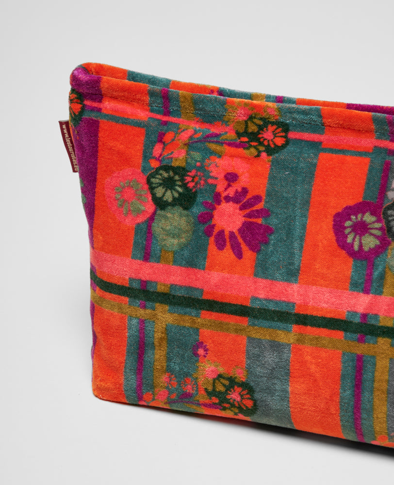 Wash Bag Velvet - Dundee orange