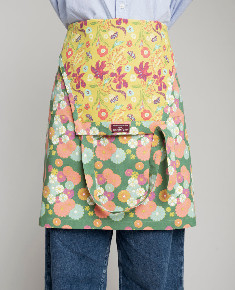 Chef's Apron - Mellow green/iris gold