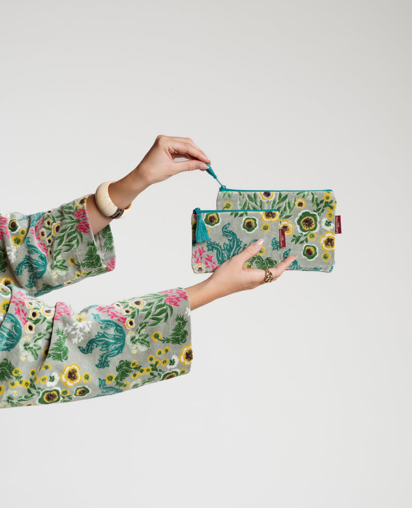 Small Pouch Velvet - Swainston green