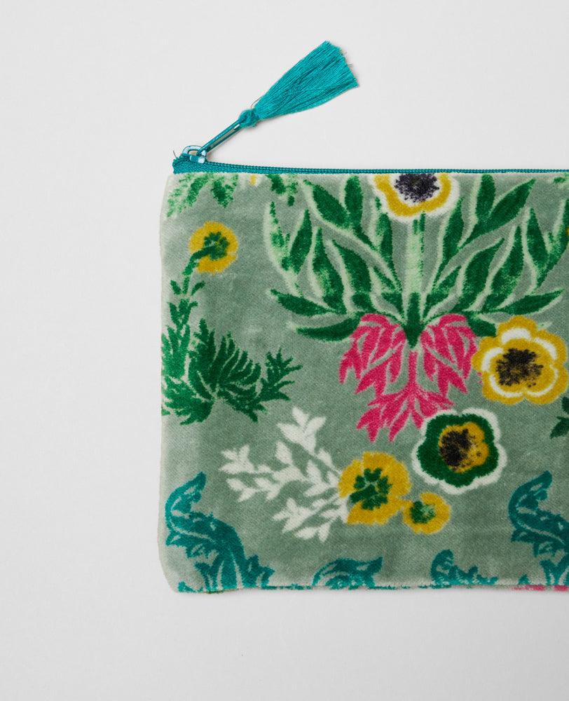 Medium Pouch Velvet - Swainston green