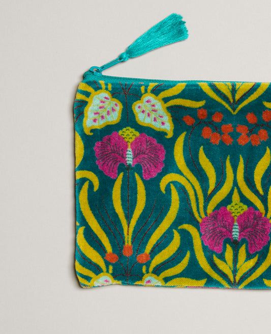 Medium Pouch Velvet - Muguet bayou
