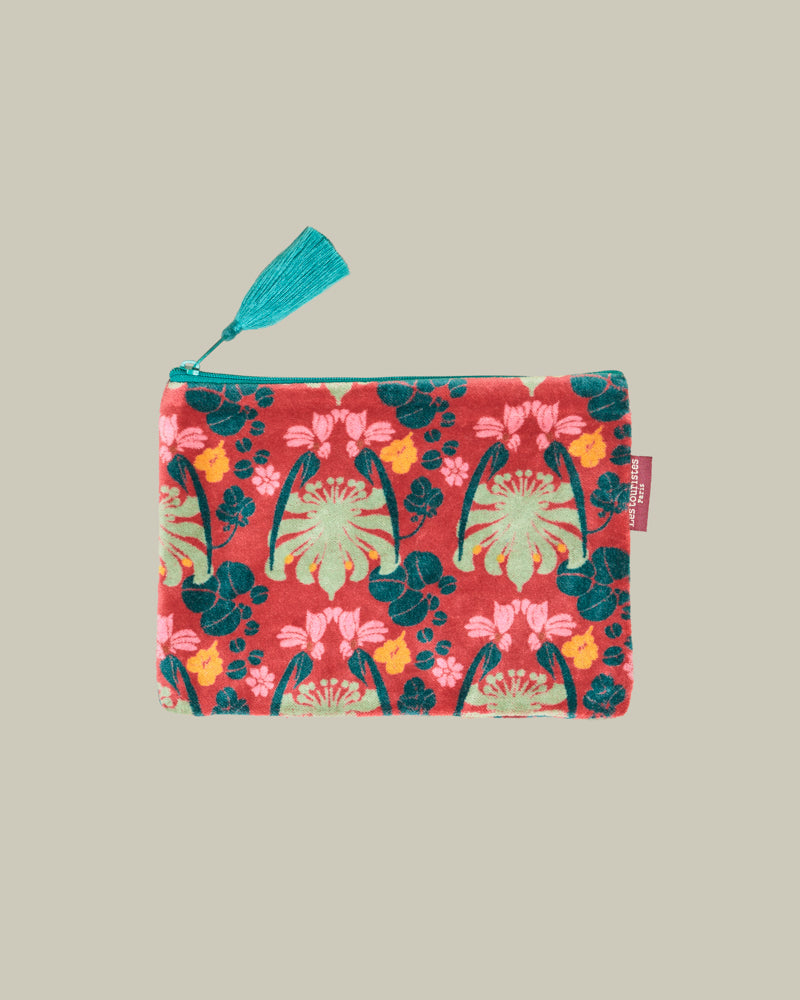 Medium Velvet Pouch, William Brick Print