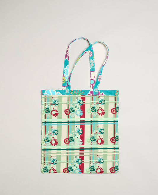 Totebag réversible - Cosmos Teal/Dundee Sauge