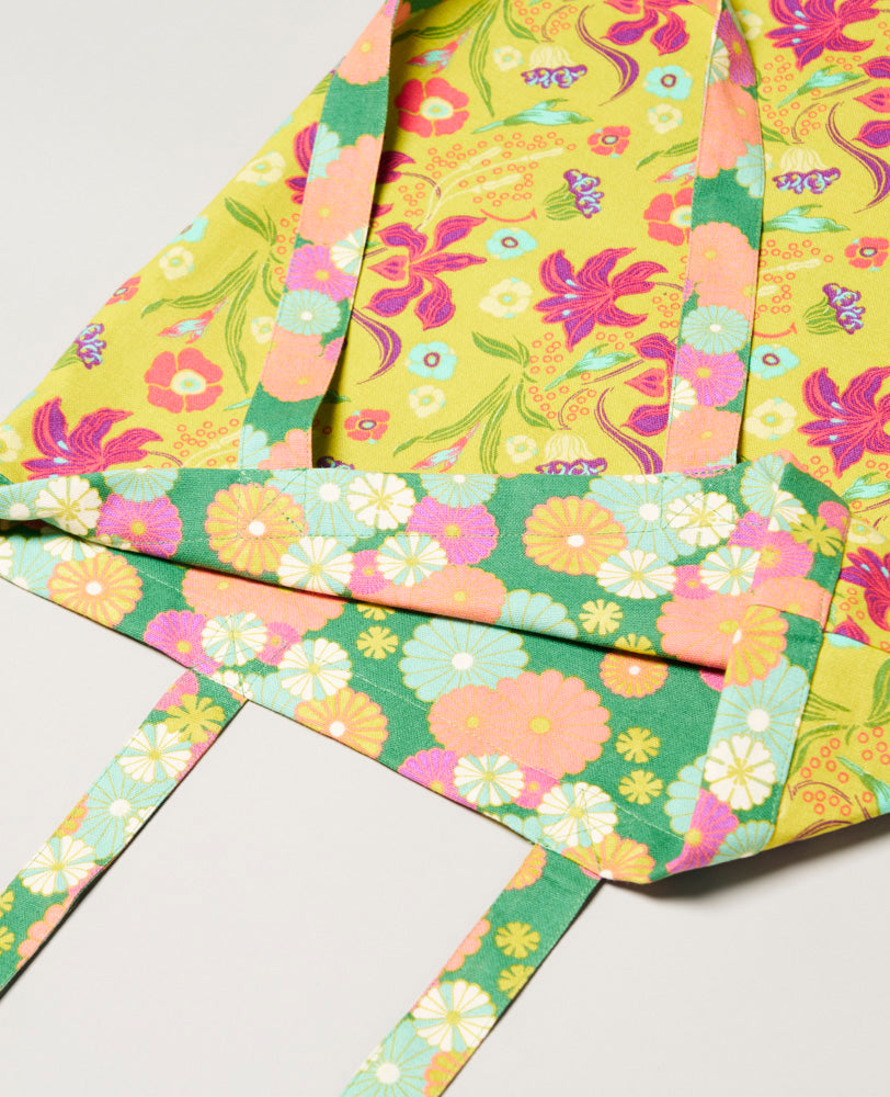 Totebag réversible - Mellow Green/Iris Gold