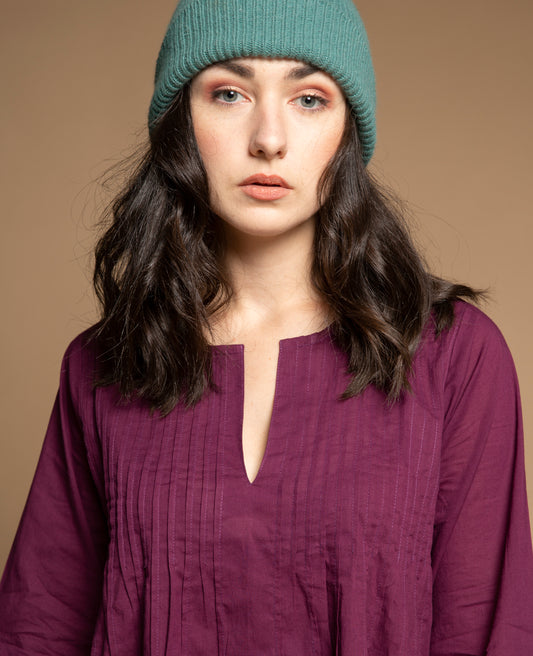 Short Tunic Dress - Plain fig