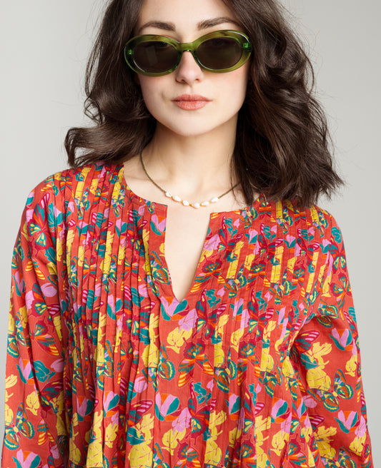 Robe tunique longue - Holy red clay