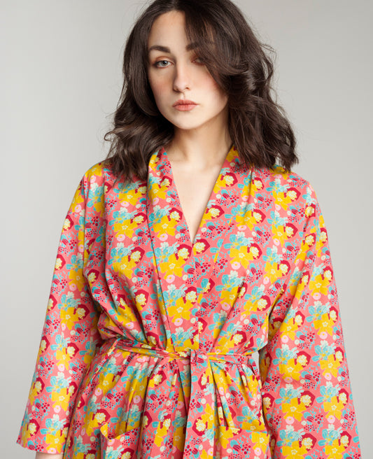 Kimono long - Mackintosh coral