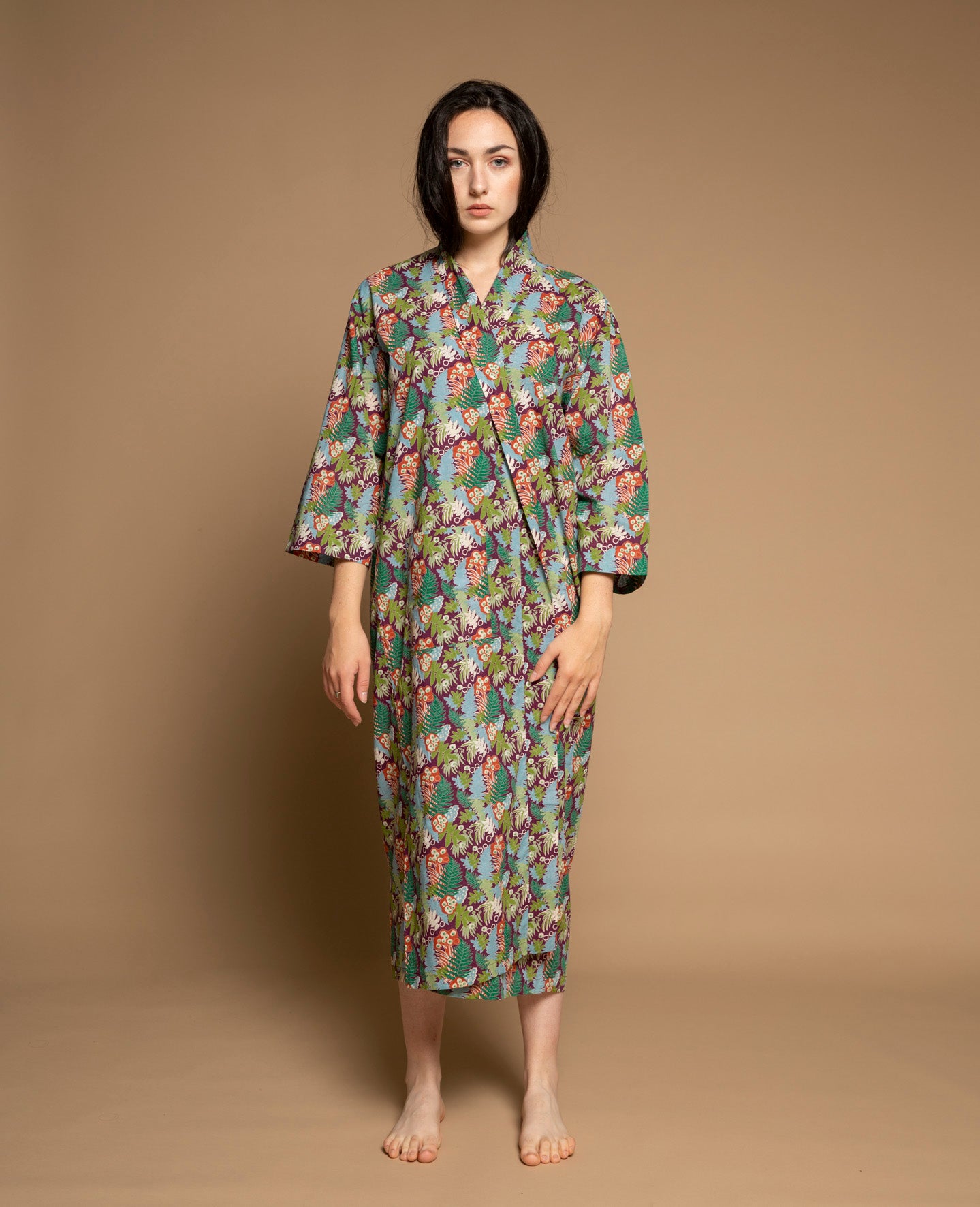 Long Kimono - Fern fig