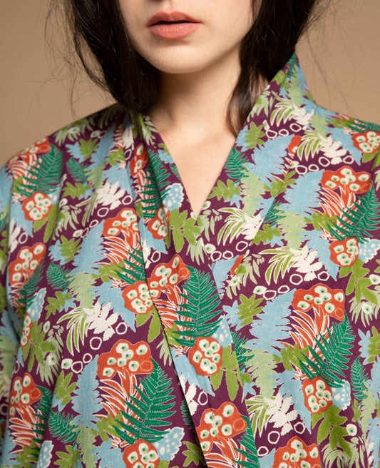 Kimono long - Fern fig
