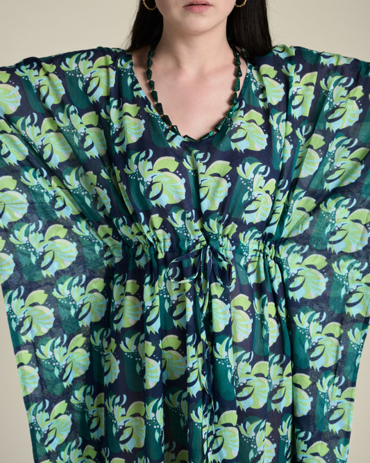 Robe de plage Kaftan - Split Navy