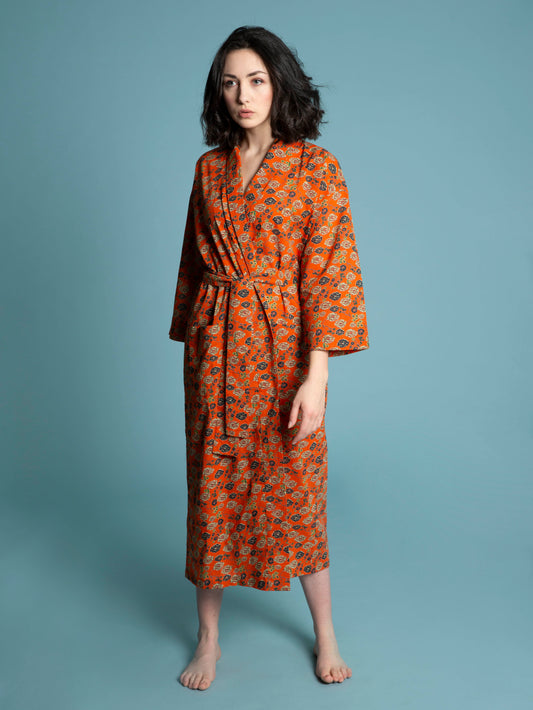 Kimono long - Bundi orange