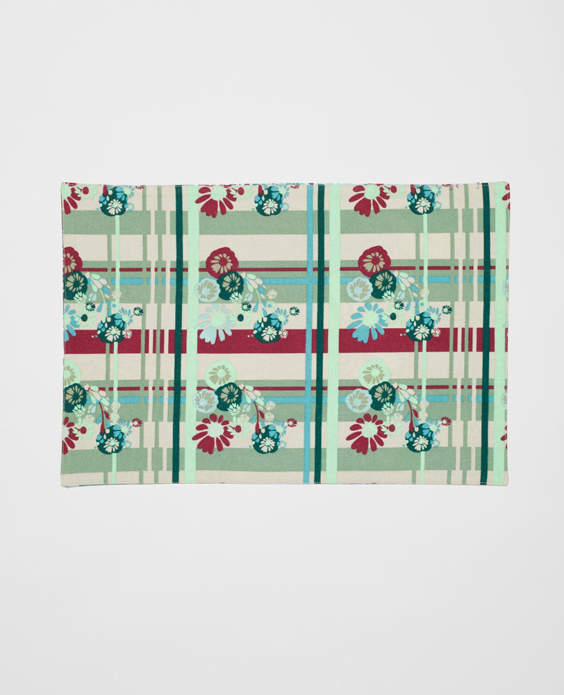 Table Mat - set of 4 - Dundee sauge/cosmos teal