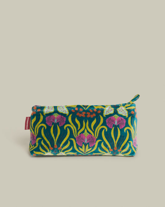 Velvet Pencil Case, Muguet Bayou Print