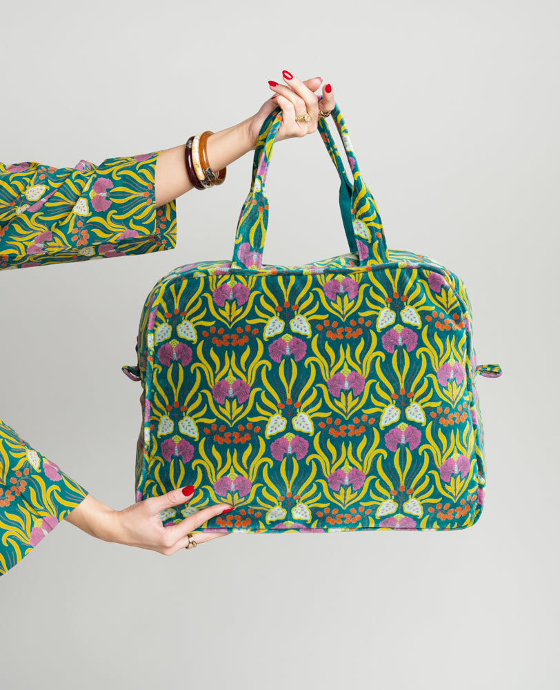 Weekend Bag Velvet - Muguet bayou
