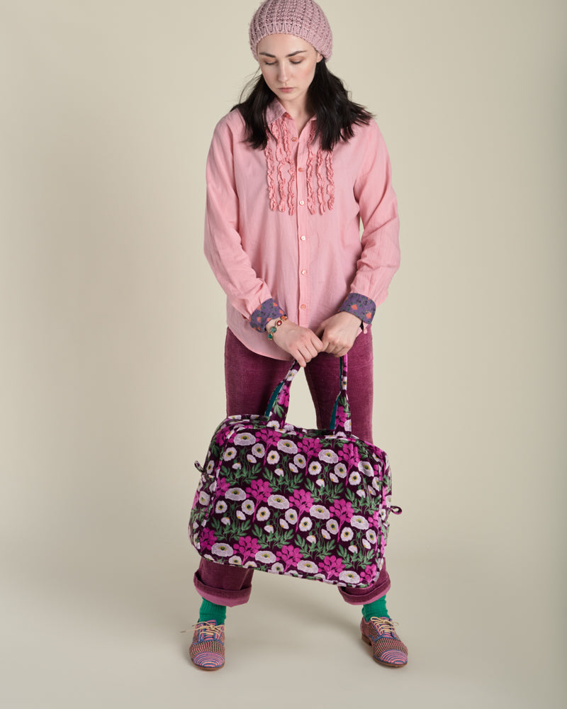 Velvet Weekend Bag, Poppy Fig Print