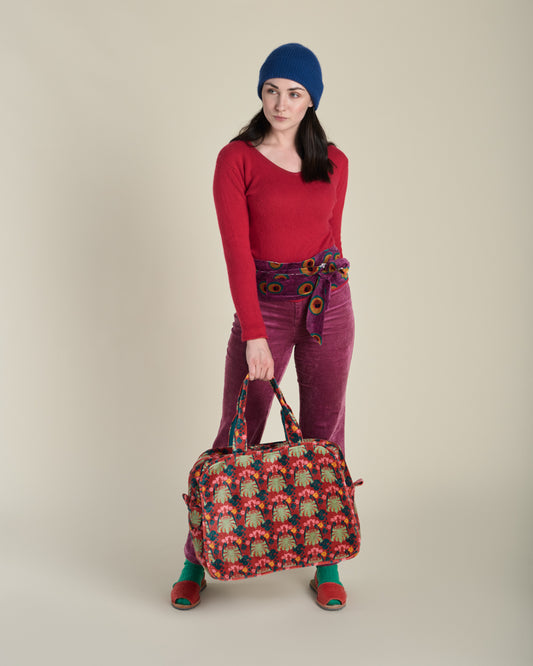 Velvet Weekend Bag, William Brick Print