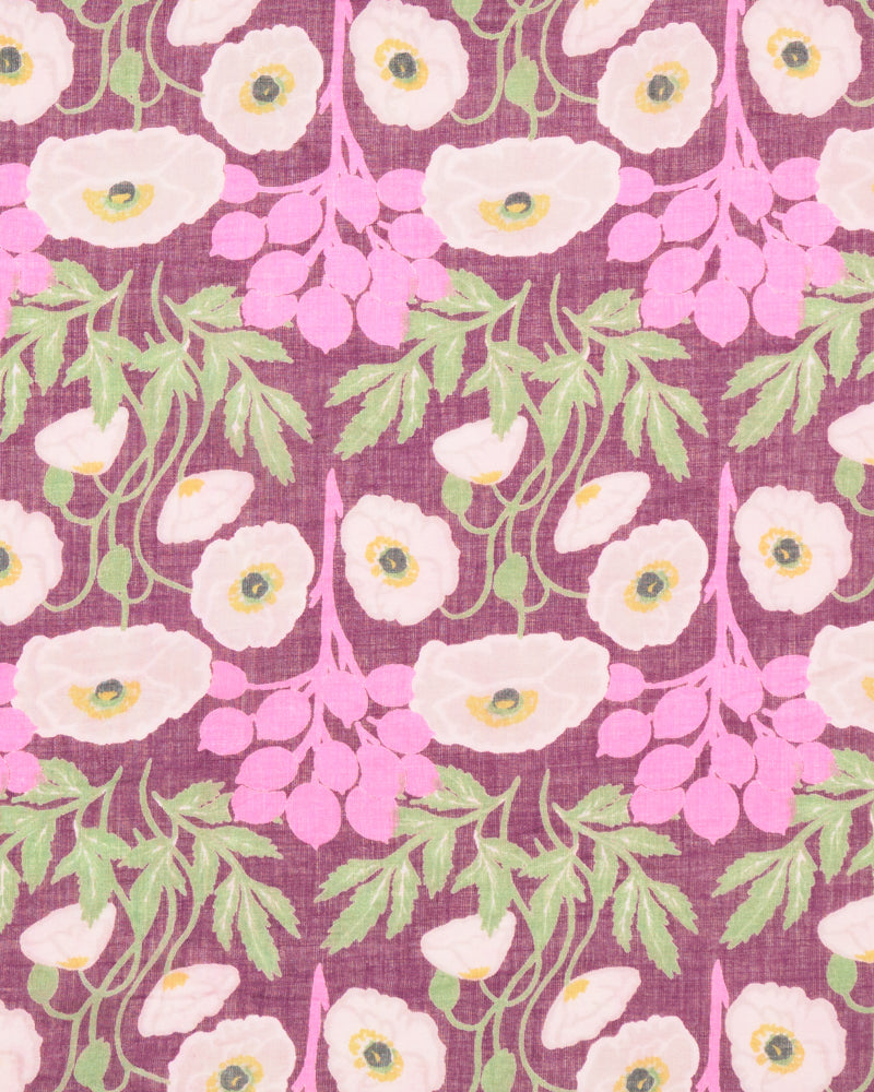 Square Scarf, Poppy Fig Print